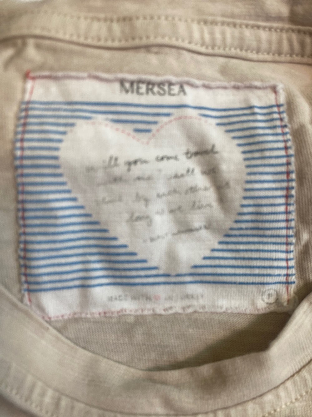 Mersea Amour Cotton Slub Tee Top.
